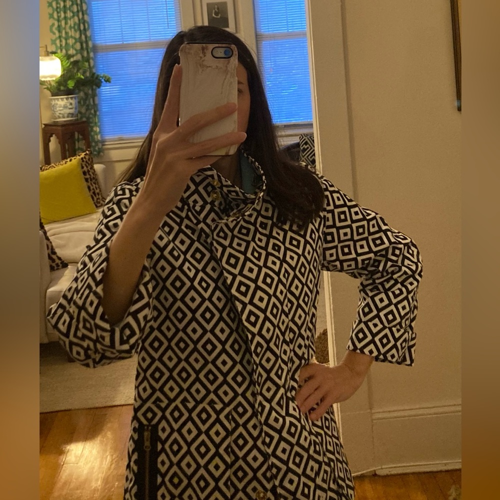 Black & White Geometric Cotton jacket